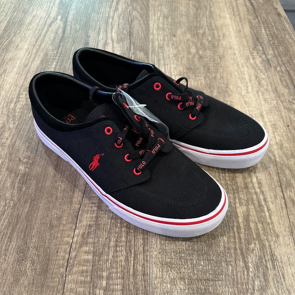 Polo Ralph Lauren Men's Casual Shoes Size 10.5 Black/Red